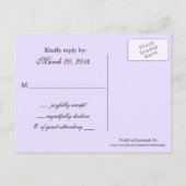 息を飲む軽くラヴァンドールRSVPポストカード インビテーションポストカード (裏面)