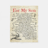 息パーソナライズされた子に宛てた手紙、息子誕生日ギ フリースブランケット (正面)