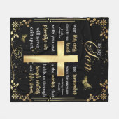 息パーソナライズされた子の毛布に フリースブランケット (正面(横))