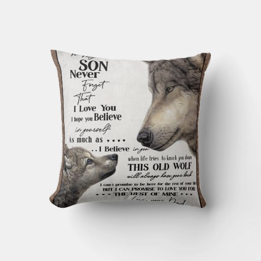 息パーソナライズされた子へのパパ クッション (正面)