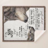 息パーソナライズされた子へのパパ シェルパブランケット (正面(横))