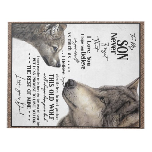 息パーソナライズされた子へのパパ ノートパッド (正面)