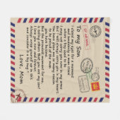 息パーソナライズされた子へのパパ フリースブランケット (正面(横))