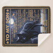 息パーソナライズされた子への誕生日 シェルパブランケット (正面(横))