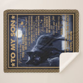 息パーソナライズされた子への誕生日 シェルパブランケット (正面(横))