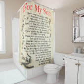 息パーソナライズされた子宛の手紙 シャワーカーテン (インサイチュ)