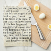 息パーソナライズされた子宛の手紙、息子誕生日 キッチンタオル (四つ折り)