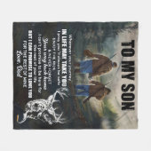 息パーソナライズされた子宛パパ フリースブランケット (正面(横))