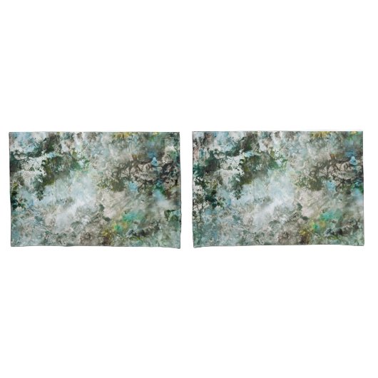 息ビクトリアン息の春デザイン – 緑 枕カバー (フロントセット)