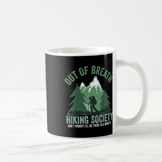息切れハイキングサークル おもしろ 登山家 コーヒーマグカップ (右)