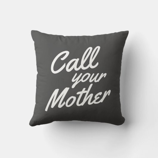 息子おもしろい娘の引用文がお母さんを呼ぶ クッション (裏面)