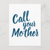 息子おもしろい娘へのギャグギフトお母さんに電話 ポストカード (正面)