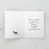 息子および彼の妻のトナカイとのクリスマス シーズンカード (内部)