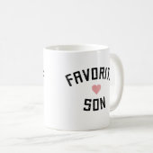 息子お気に入りの家族懇親会ギュおもしろいート コーヒーマグカップ (正面右)