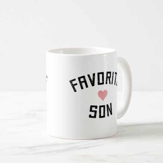 息子お気に入りの家族懇親会ギュおもしろいート コーヒーマグカップ (正面右)