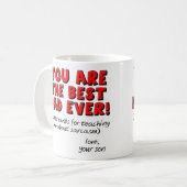 息子からの最も最高のなパパの皮肉でおもしろいなギフトのマグ コーヒーマグカップ (正面左)