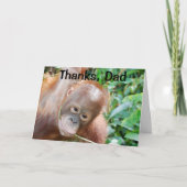 息子からの父のためのヘアラインおよび脱毛症のユーモア サンキューカード (正面)