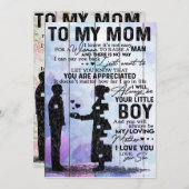 息子から母へのプレゼント | 愛らしいホリデーギフト シーズンカード (正面/裏面)