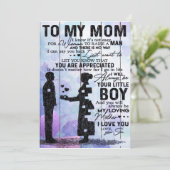 息子から母へのプレゼント | 愛らしいホリデーギフト シーズンカード (スタンド正面)