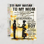 息子から母への手紙 | 新しい家の装飾ギフト 招待状 (正面/裏面)