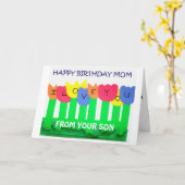 息子から母へ誕生日 カード (黄色い花)