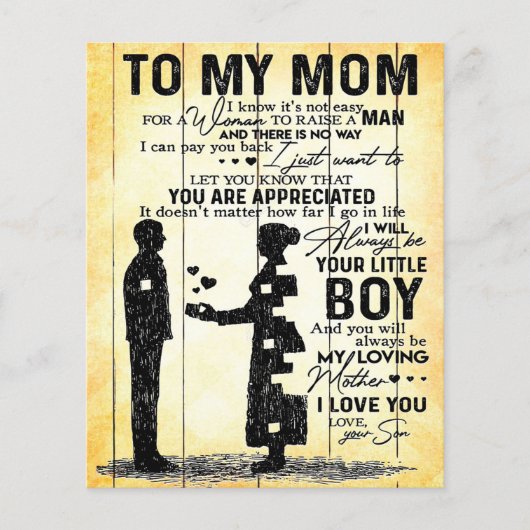 息子から母へ、母へのプレゼント、母の日ギフトアイデア チラシ (正面)