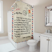 息子から私の母への個人的な手紙、母の誕生日 シャワーカーテン (インサイチュ)