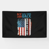 息子がお前のバックアーミーマ誇りを持ったムを持ってる 横断幕 (横)