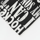 息子がホッケーホッケーパパ&ホッケーママを持てない フリースブランケット (角)