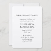 息子が卒業するメタリックペーパー 招待状 (裏面)