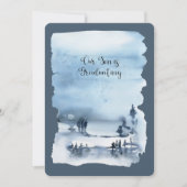 息子が卒業するメタリックペーパー 招待状 (正面)