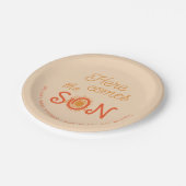 息子が男の子を来シャワーするパーソナライズされた ペーパープレート (アングル)