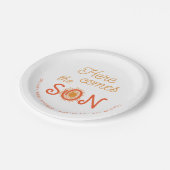 息子が男の子を来シャワーするパーソナライズされた ペーパープレート (アングル)