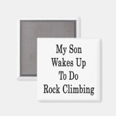 息子が目覚めてロック登山 マグネット (正面/裏面)