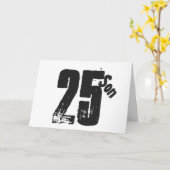 息子さん25歳の誕生日白と黒。 カード (黄色い花)