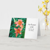 息子とその妻へのイースターの挨拶 カード (黄色い花)