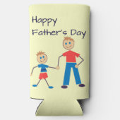 息子とパパのスケッチと父の日 スリム缶クーラー (裏面)