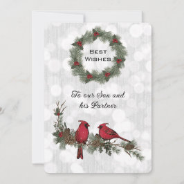 息子とパートナー赤（鳥）ショウジョウコウカンチョウクリスマス