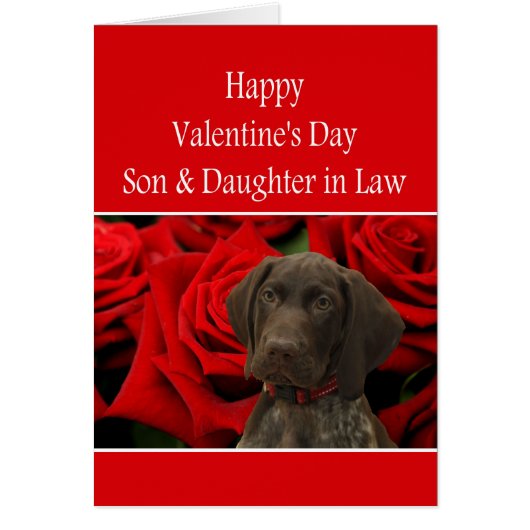 息子と妻の光沢グリズリーバレンタインパピーラブ (正面)