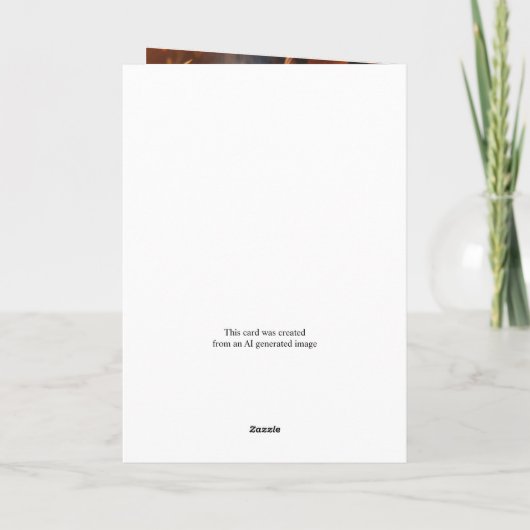 息子と妻への感謝祭のグリーティングカード シーズンカード (裏面)