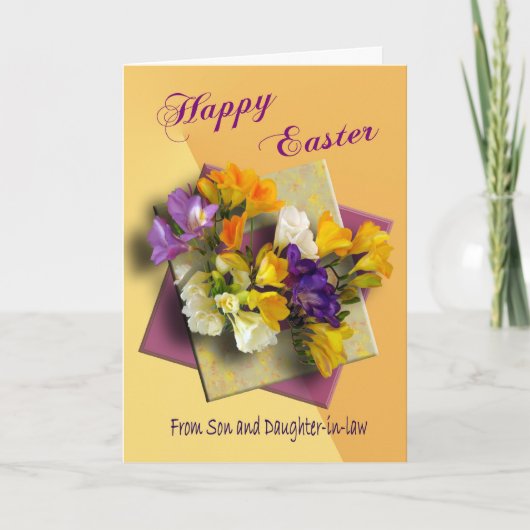 息子と娘のイースターカード シーズンカード (正面)