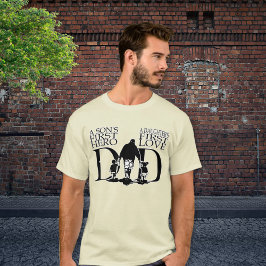 息子と娘のファーストヒーロー – パパ Tシャツ