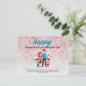 息子と娘の日かわいいはがき ポストカード (スタンド正面)