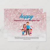 息子と娘の日かわいいはがき ポストカード (正面/裏面)