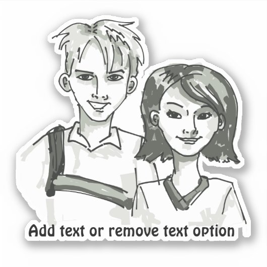 息子と娘の日 シール (正面)