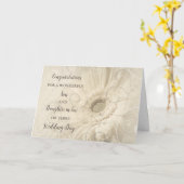 息子と娘婿の結婚式おめでとうございます カード (黄色い花)