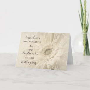 息子と娘婿の結婚式おめでとうございます カード