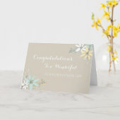 息子と娘婿の結婚式おめでとう グレー カード (黄色い花)