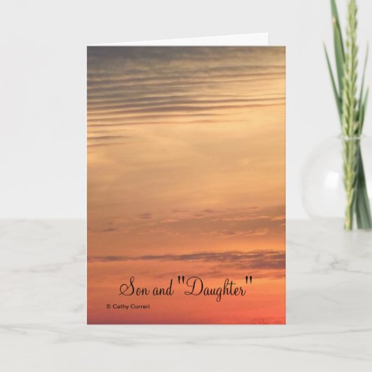 息子と娘婿の記念日カード カード (正面)