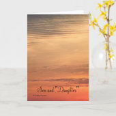 息子と娘婿の記念日カード カード (黄色い花)